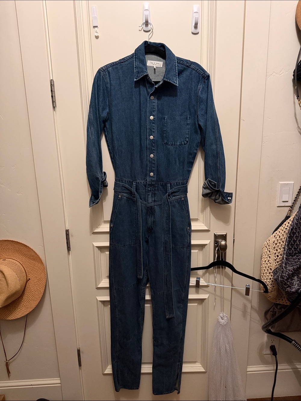 rag & bone Indigo Denim Jumpsuit